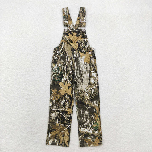 L-3.7 P0533 Leaf twig camo strap denim pants