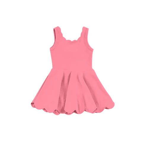 4.11 GSD2371 Baby Girls Pink Sleeveless Yoga Active Knee Length Dresses Preorder