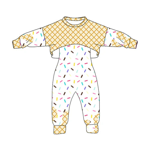 8.11 Custom Moq 5 Baby Girls Long Sleeves Drip Shirt Top Jumpsuit 2 Piece Team Clothes Sets