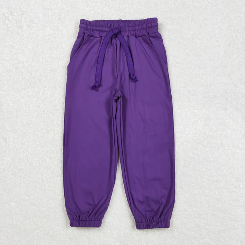 P0670 Baby Girls Active Wear Purple Jogger Yoga Pants
