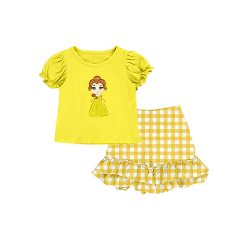 6.23 Custom Moq 3 Baby Girls Princess Tee 4 Shirt Ruffle Shorts Clothes Sets