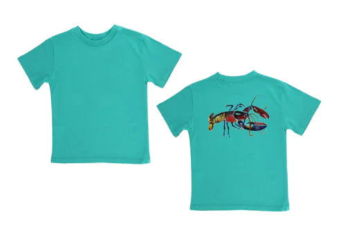 6.18 BT1241 Baby Boys Blue Short Sleeves Crayfish Tee Shirts Top Preorder