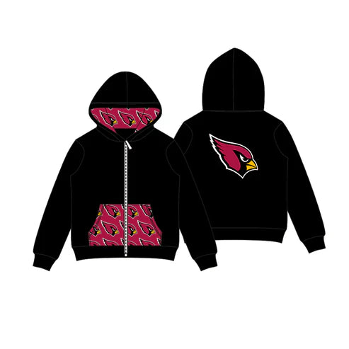 8.11 Custom Moq 5 Baby Boys Black Eagle Team Pocket Zipper Hoodies Tops
