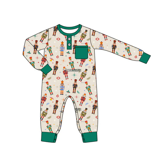 5.28 LR1946 Baby Infant Boys Christmas Soldier Pocket Rompers preorder