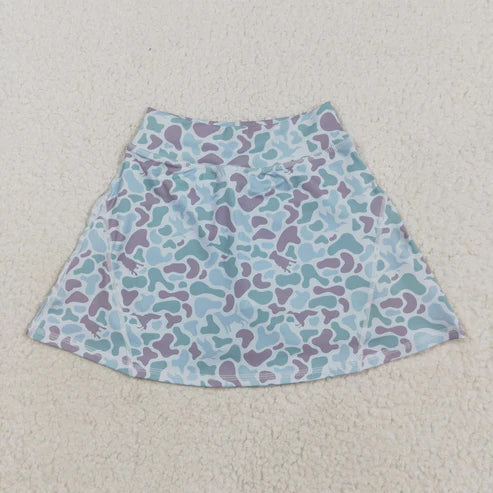 8.13 GLK0128 Baby Girls Western Green Camo Yoga Skorts Bottom