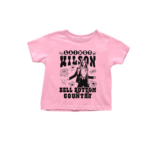 4.10 GT0978 Baby Girls Pink Short Sleeves Singer Wilson Tee Shirts Top Preorder