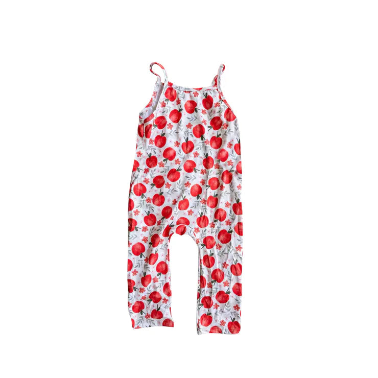 11.12 MOQ:5pcs SR3516 pre-order baby girl clothes apple girl summer jumpsuit