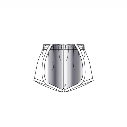 3.28 SS0487 Baby Girls Gray Stripe Shorts Bottoms Preorder