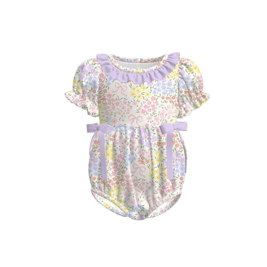 12.4 MOQ:5pcs SR3692 pre-order baby girl clothes floral print girl summer bubble