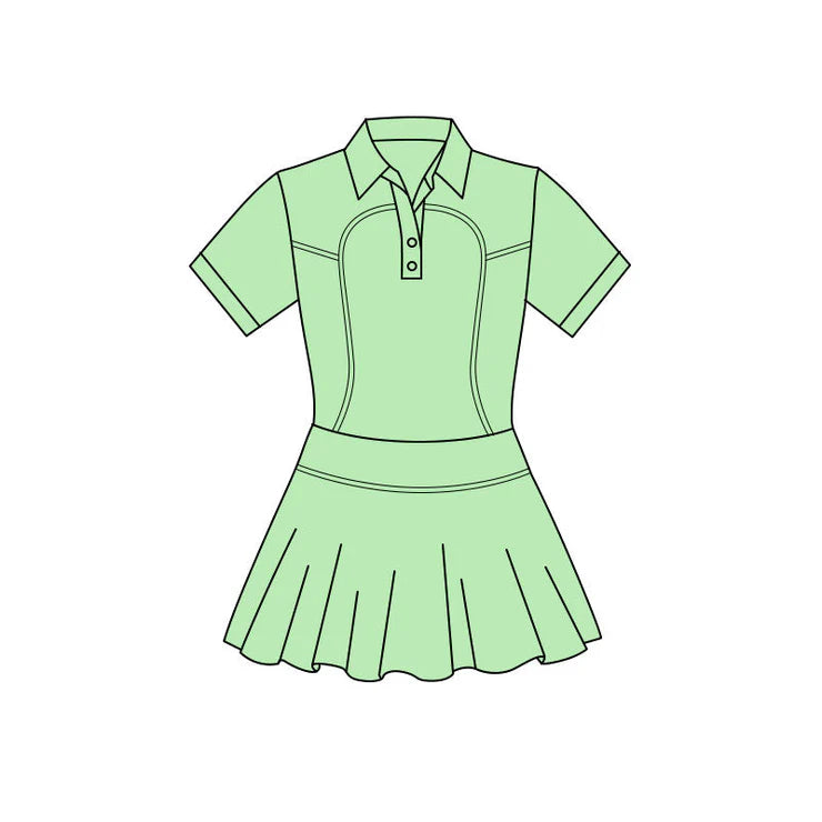 11.24 MOQ：5pcs GSD3169 pre-order toddler clothes green girl yoga summer dress