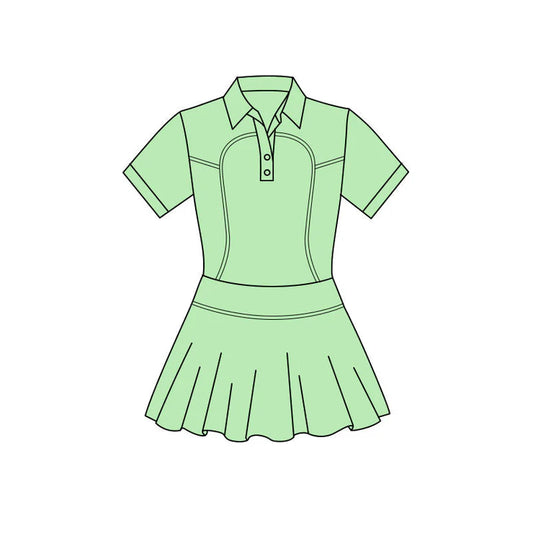 11.24 MOQ：5pcs GSD3169 pre-order toddler clothes green girl yoga summer dress