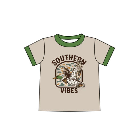 6.19 BT1237 Baby Boys Short Sleeves Duck Southern Vibes Tee Shirts Top Preorder