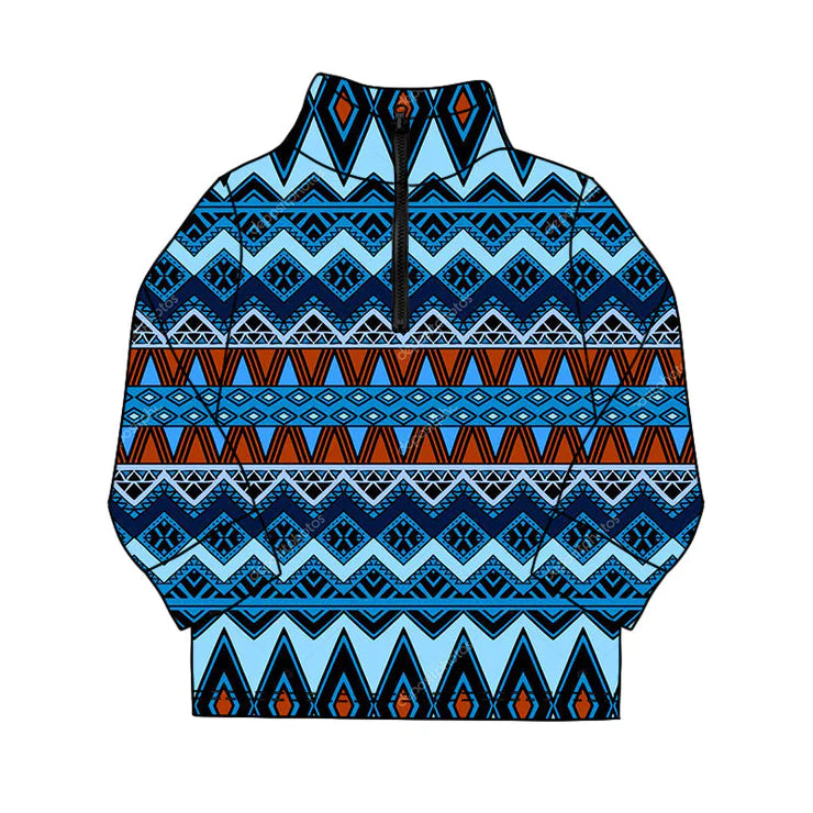 11.22 MOQ：5pcs BT1592 pre-order toddler boy clothes aztec boy winter top shirt