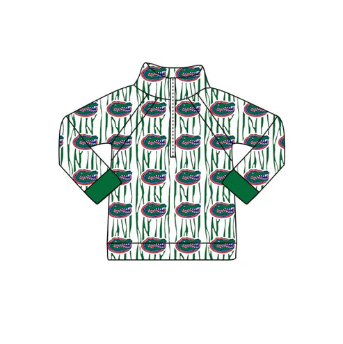 11.4 Baby Boys Green Crocodile Team Pullover Jackets Tops