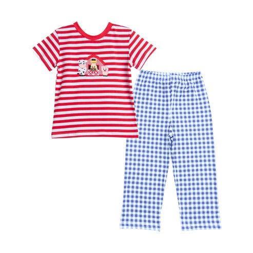 6.30 NO MOQ sales BSPO0567 Pre-order baby boy clothes short sleeve pants sets
