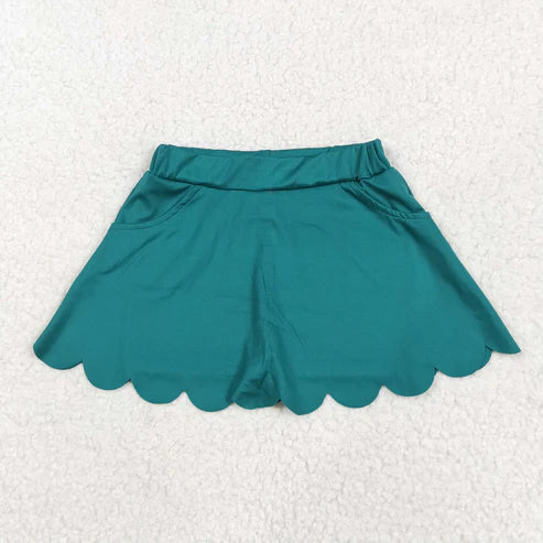 5.21 GLK0077 Baby Girls Dark Green Yoga Skorts Bottoms