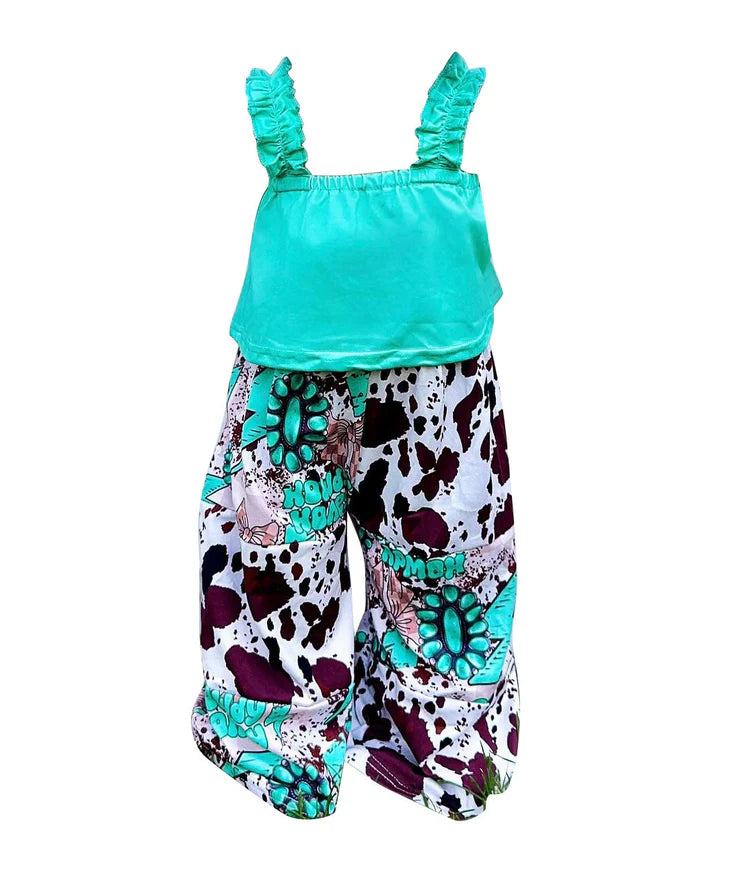 11.19 MOQ：5pcs GSPO2201 pre-order toddler girl clothes bows girl bell bottom pant set