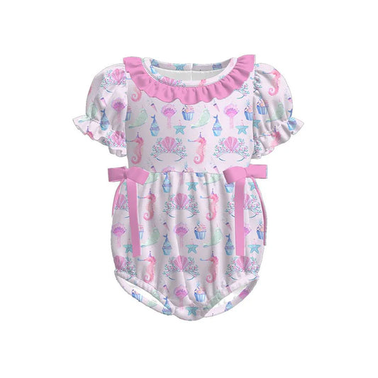 12.4 MOQ:5pcs SR3693 pre-order baby girl clothes floral print girl summer bubble