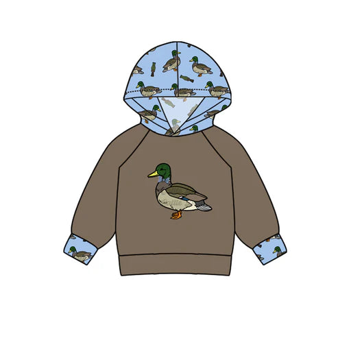 6.4 BT1011 Baby Boys Duck Hooded Long Sleeve Tops Preorder