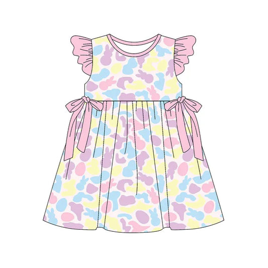 12.22 MOQ:5pcs GSD3450 pre-order toddler clothes camo print girl summer dress