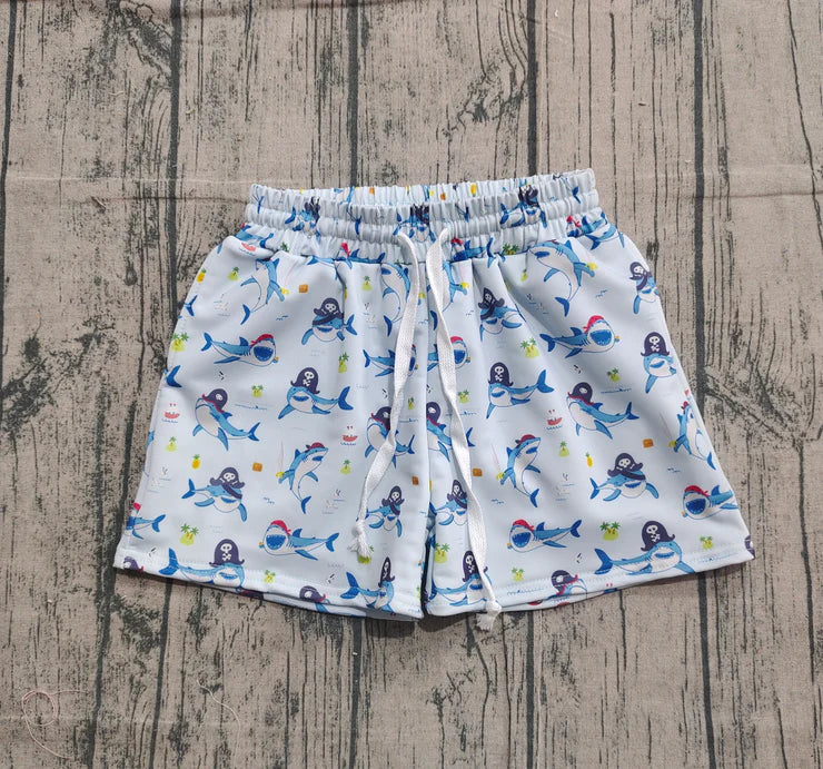 11.11 S0586 pre-order toddler boy cloths shark boy summer swim shorts real pic