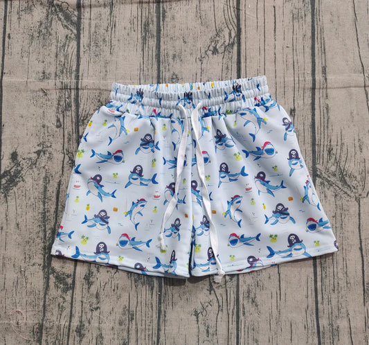 11.11 S0586 pre-order toddler boy cloths shark boy summer swim shorts real pic