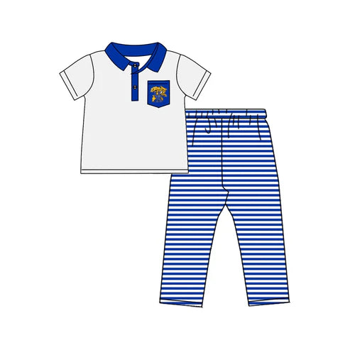 5.7 Baby Boys Kenturky Tiger Shirt Team Pants Outfits Clothes Sets Preorder (moq 3)