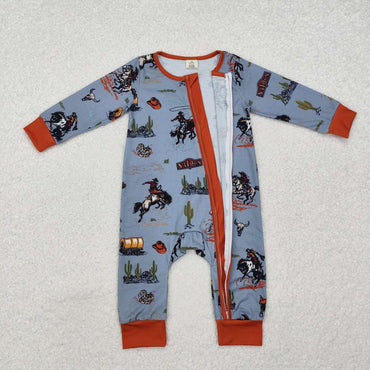 3.13 LR1858 RTS baby boy clothes cowboy boy winter romper-bamboo