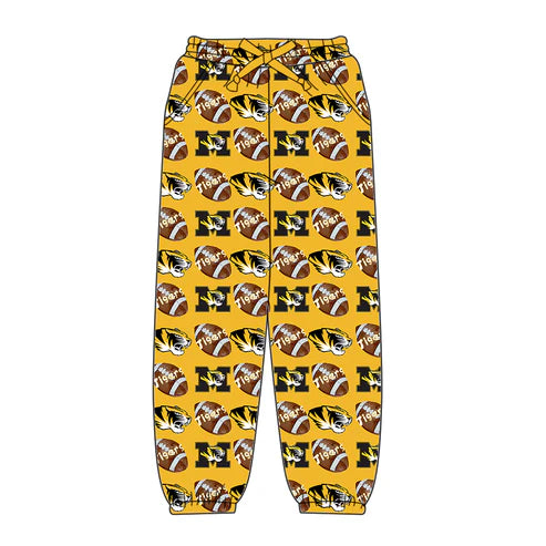 8.30 Custom Moq 5 Baby Boys Yellow Tigers Team Jogger Pants Bottoms