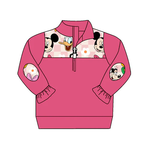 6.20 Custom Moq 3 Baby Girls Cartoon Mouse Pullover Shirt Tee Shirts