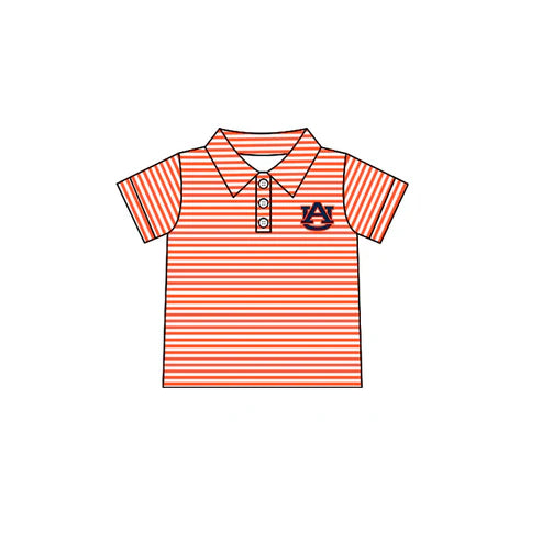6.21 Custom Moq 3 Baby Boys Red Stripe Short Sleeves Button AU Team Polo Shirts Top
