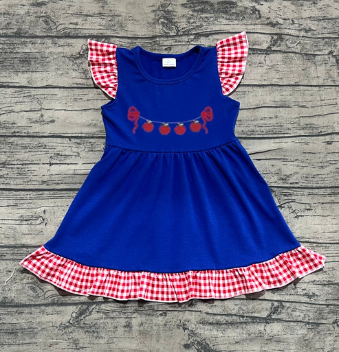 5.21 GSD2153 Baby Girls Embroidery Apple Back To School Dresses Preorder