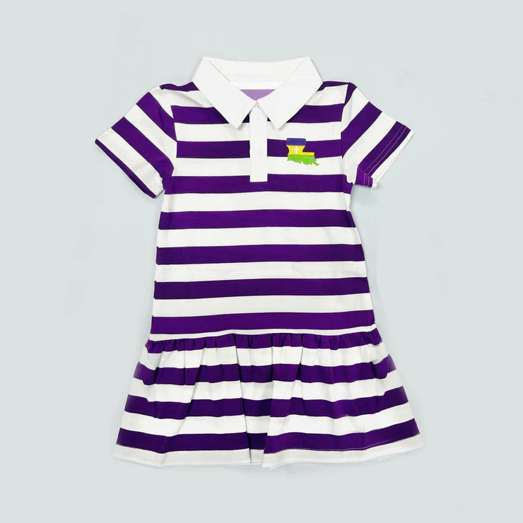 11.20 MOQ:5pcs GSD3140 pre-order toddler girl clothes mardi gras girl summer dress