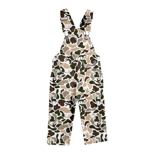 8.27 P0828 Baby Boys Deer Ducks Dogs Camo Western Denim Jumpsuits Preorder