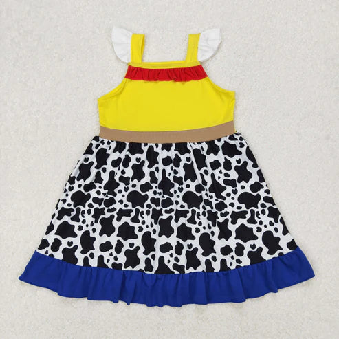GSD1881 Baby Girls Princess Toy Cow Knee Length Dress