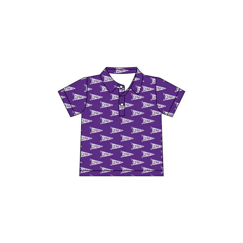 9.4 Custom Moq 5 Baby Boys Go Fight With Purple Cheer Team Pullovers Shirts Tops