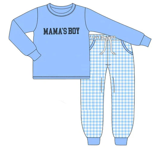 12.23 MOQ:5pcs BLP1409 pre-order toddler boy clothes mama’s boy winter outfit
