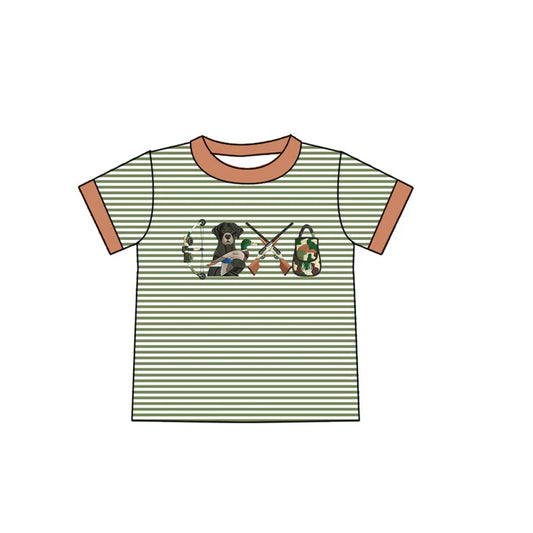11.11 MOQ：5pcs BT1537 pre-order toddler boy clothes hunting boy summer top shirt