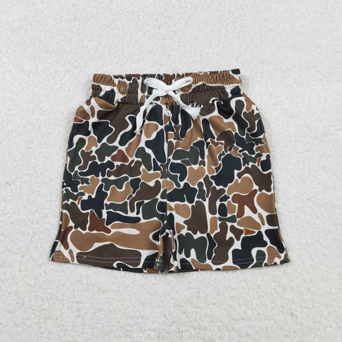 11.18 SS0732 Baby Boys Southern Dark Brown Camo Pockets Shorts Bottom