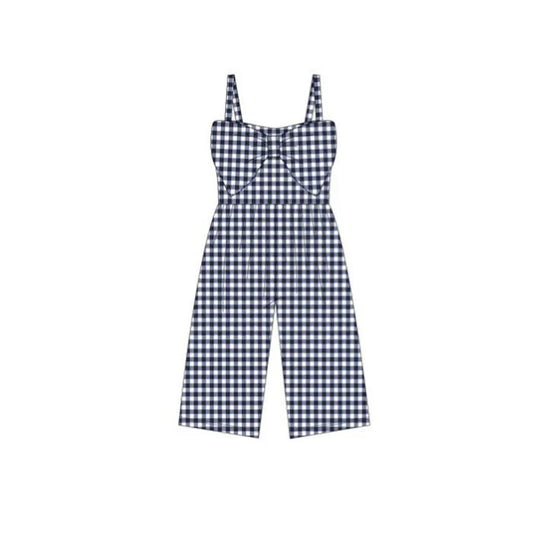 12.5 MOQ:5pcs SR3698 pre-order baby girl clothes black gingham print girl summer romper