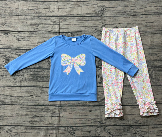 12.23 GLP3243 pre-order toddler girl clothes bows print girl winter set-real pic