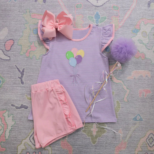 3.25  GSSO2412 Baby Girls Pink Strap Trucks Chicks Cows Farm Knee Length Dresses Preorder
