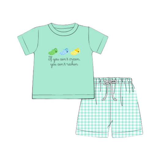 11.26 MOQ：5pcs BSSO1721 pre-order baby boy clothes crocs toddler boy summer outfit