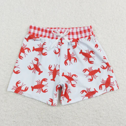 S0202 red crayfish swimming trunks