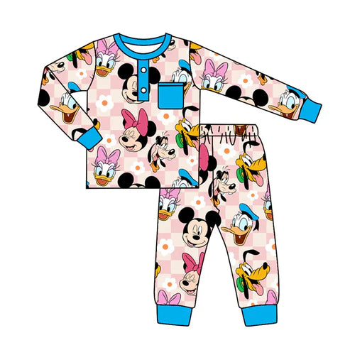 6.20 Custom Moq 3 Baby Boys Cartoon Mouse Pajamas Clothes Sets