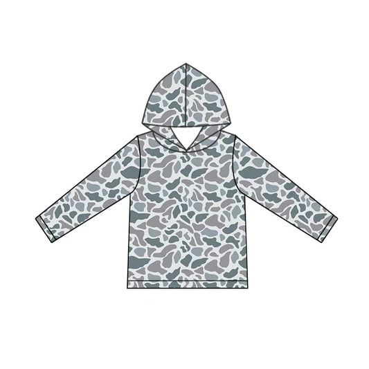 5.28 BT0922 Baby Boys Grey Camo Long Sleeve Hooded Tops Preorder