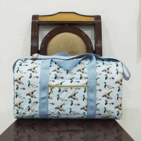 BA0275 Baby Girls Adult Blue Ducks Duffle Gym Handbag