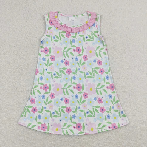 L-3.8 Sibling Baby Girls Summer Fashion Knee Length Dresses