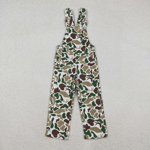 11.8 P0828 Baby Boys Deer Ducks Dogs Camo Western Denim Jumpsuits