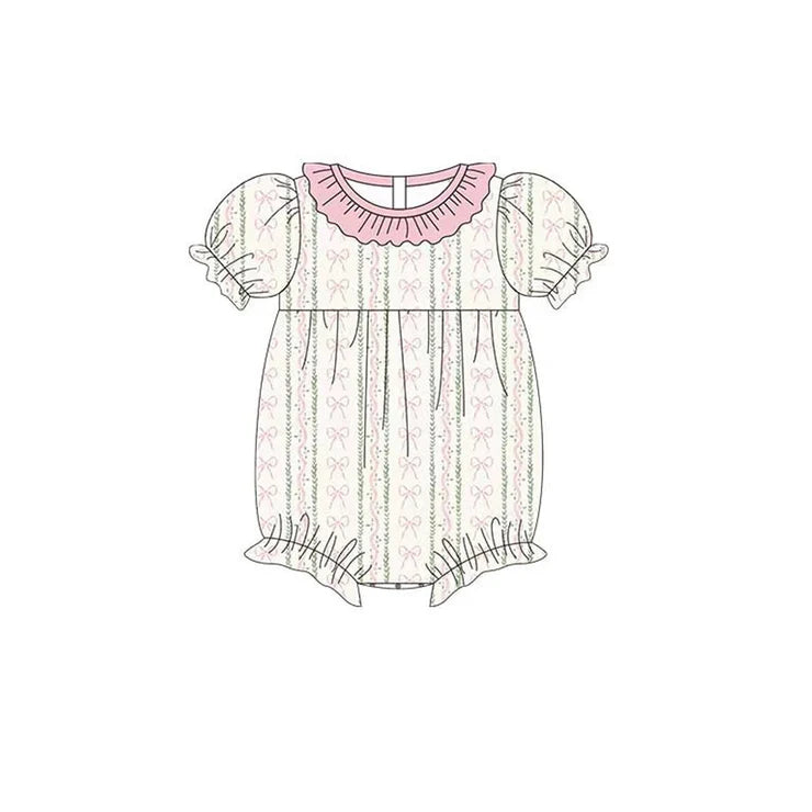 11.29 MOQ:5pcs SR3671 pre-order baby girl clothes bows girl summer bubble